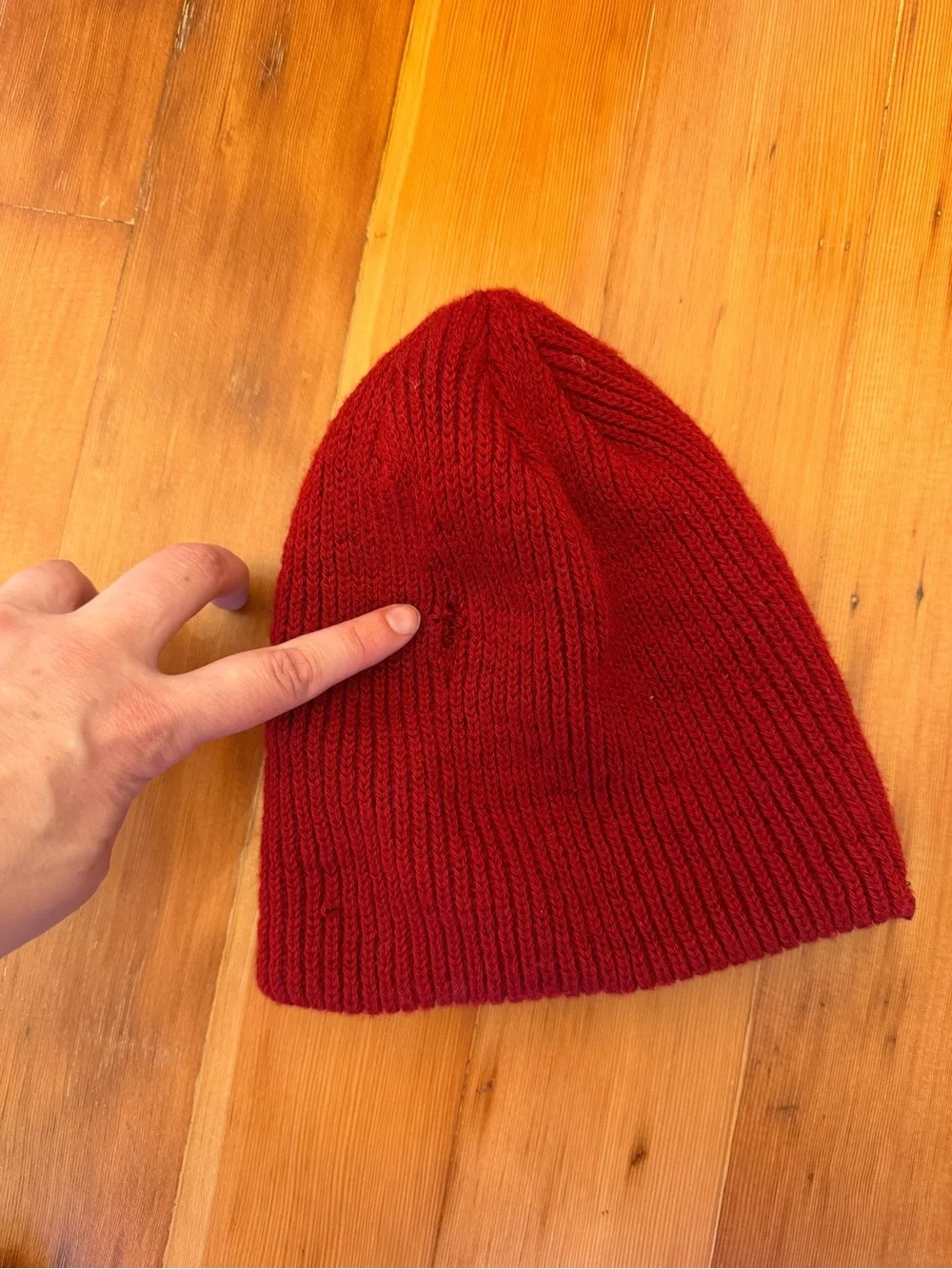 Filson Kids Red Knit Beanie 100% Wool